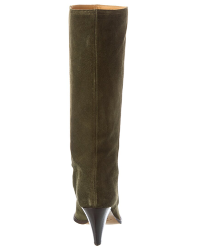 Shop Isabel Marant Rouxy Suede Boot In Green