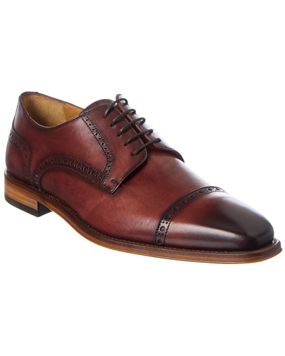 Shop Antonio Maurizi Cap Toe Leather Oxford In Brown