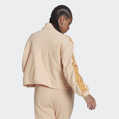 Adidas Originals Women's Adidas Boxy Half-zip Jacket With French Terry And  Nylon And Metallic 3-stripes In Multi | ModeSens