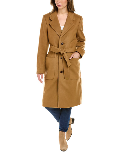 Shop Alex Mill Cornelius Wool-blend Coat In Brown