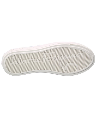 Shop Ferragamo Salvatore  Nirvana Leather High-top Sneaker In White