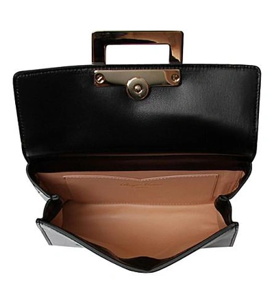 Shop Roger Vivier Miss Viv Mini Patent Shoulder Bag In Black