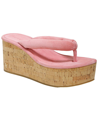 Shop Veronica Beard Geno Cork Suede Sandal In Pink