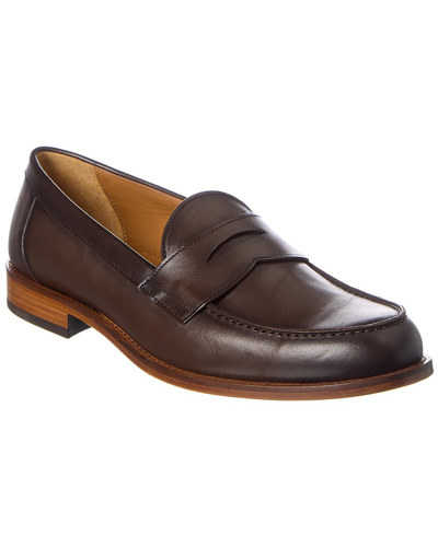 Shop Antonio Maurizi Leather Penny Loafer In Brown