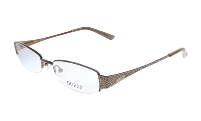 Guess Gu 2270 Brn 51mm Womens Rectangle Eyeglasses 51mm In White