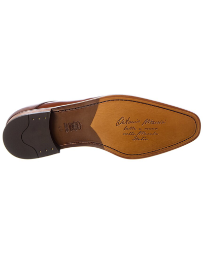 Shop Antonio Maurizi Plain Toe Leather Oxford In Brown