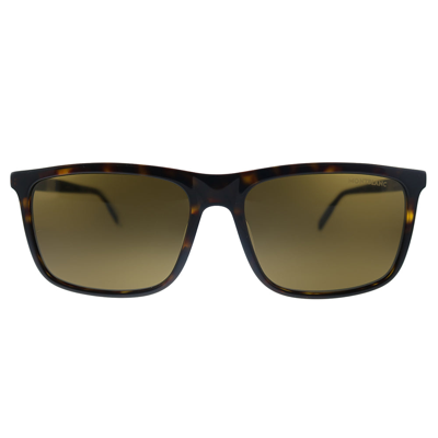 Shop Mont Blanc Montblanc Mb 0116s 002 Unisex Rectangle Sunglasses In Beige