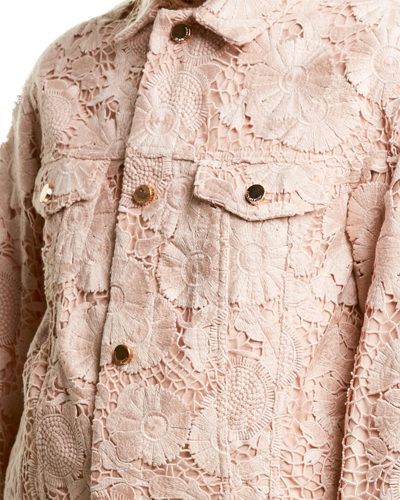 Shop Red Valentino Lace Jacket In Pink