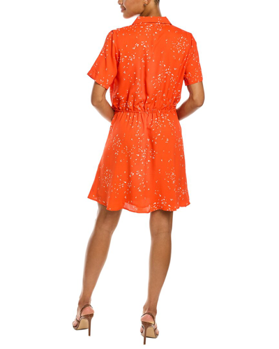 Shop Vince Camuto Wrap Front Side Tie Mini Dress In Orange