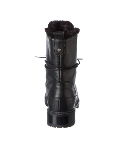 Stuart Weitzman Luge Leather Bootie In Black