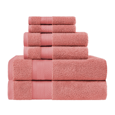 Shop Superior Turkish Cotton Assorted  6-piece Towel Set In Pink