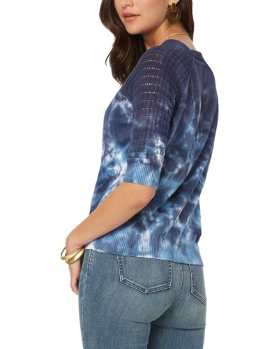 Nydj Pointelle Sleeve Pullover In Black