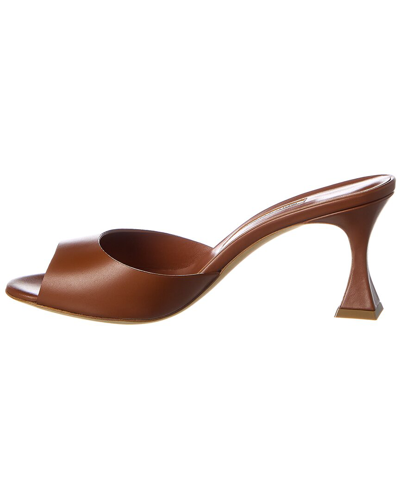 Shop Manolo Blahnik Jadarona 70 Leather Sandal In Brown