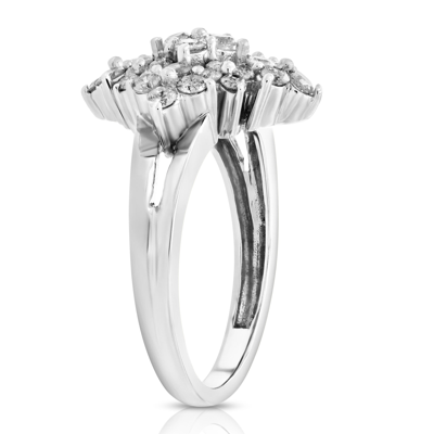 Vir Jewels 3/4 Cttw Diamond Cocktail Ring 10k White Gold Wedding Engagement In Silver