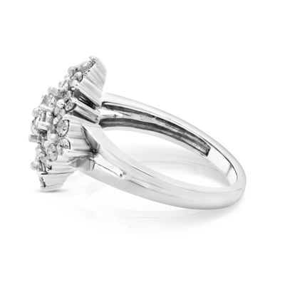 Vir Jewels 3/4 Cttw Diamond Cocktail Ring 10k White Gold Wedding Engagement In Silver