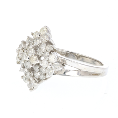 Vir Jewels 3/4 Cttw Diamond Cocktail Ring 10k White Gold Wedding Engagement In Silver