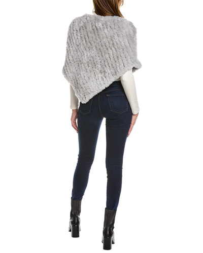 Shop Surell Accessories Knit Poncho In Grey