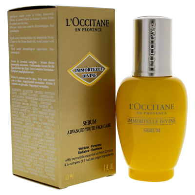Shop L'occitane Immortelle Divine Serum - Advanced Youth Face Care By Loccitane For Unisex - 1 oz Serum In Yellow