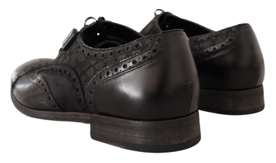 Shop Dolce & Gabbana Leather Brogue Wing Tip Men Formal Men's Shoes In Black