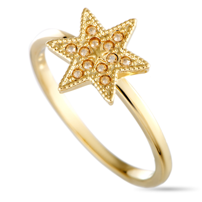 Shop Swarovski Field Yellow Gold-plated Crystal Star Ring