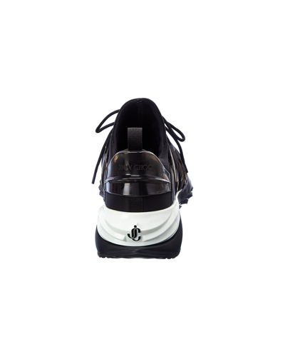 Shop Jimmy Choo Cosmos/m Neoprene & Leather Sneaker In Black