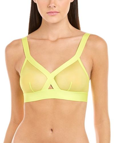 Shop Dkny Sheers Wirefree Soft Cup Bra In Green