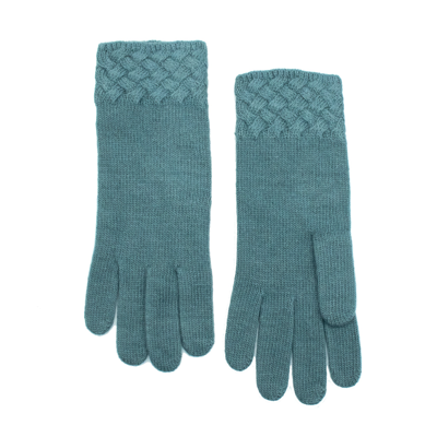 Portolano Gloves With Basket Weave Cuff In Multi
