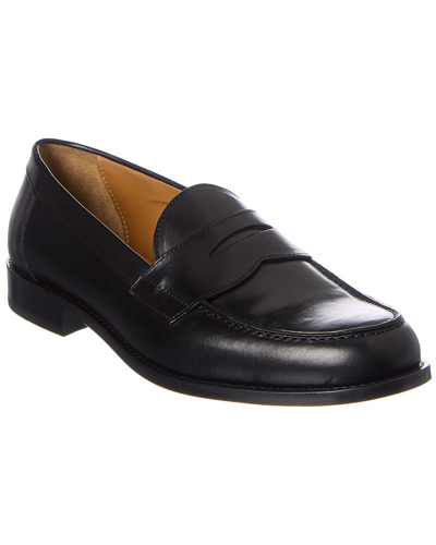 Shop Antonio Maurizi Leather Penny Loafer In Black