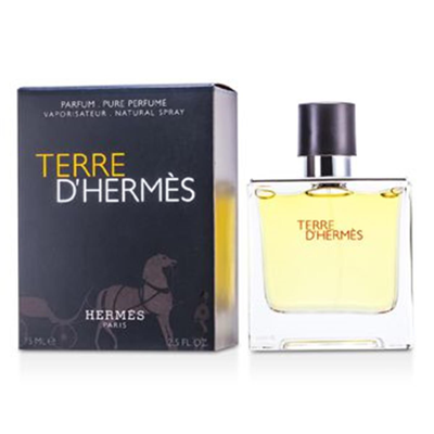Shop Hermes 130251 2.5 oz Mens Terre D Pure Parfum Spray In Orange