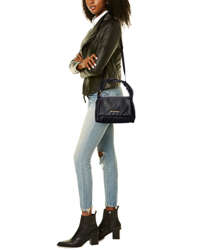 Shop Persaman New York Louise Top Handle Leather Satchel In Blue