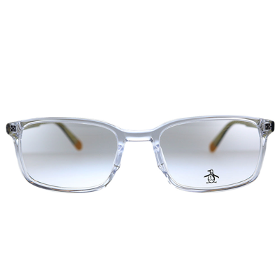 Original Penguin Pe Layne Cr 53mm Unisex Rectangle Eyeglasses 51mm In White