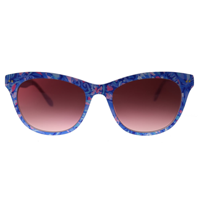 Shop Lilly Pulitzer Lp Miraval Mu Womens Rectangle Sunglasses In Multi