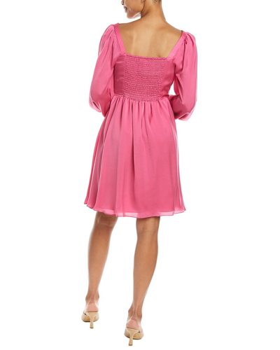 Shop Kobi Halperin Stavy Peasant Mini Dress In Pink