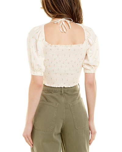 Shop 70/21 Printed Crop Top In White
