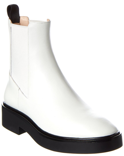 Shop Stuart Weitzman Henley Leather Bootie In White