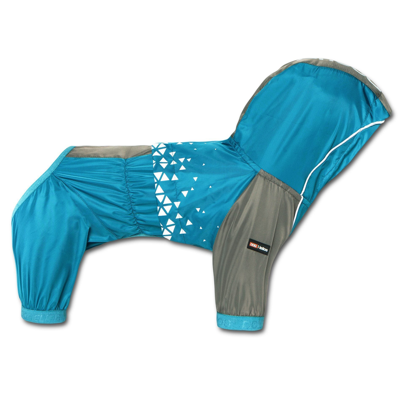 Shop Dog Helios 'vortex' Full Bodied Waterproof Windbreaker Dog Jacket In Blue