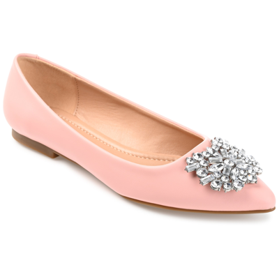 Journee Collection Renzo Womens Pointed Ballet Flats In Pink