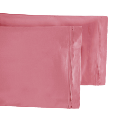 Shop Superior 650-thread Count 100% Egyptian Cotton Lightweight  Plush Pillowcase Set In Pink