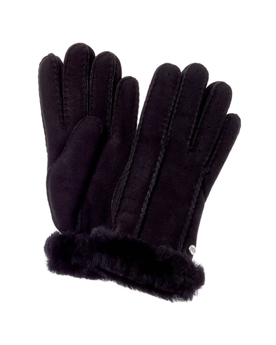 Shop Ugg Classic Perforated Gloves In Black