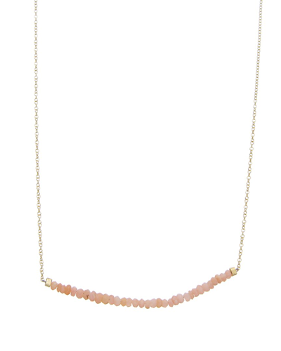 Shop Meira T 14k Rose Gold Opal Necklace In Pink