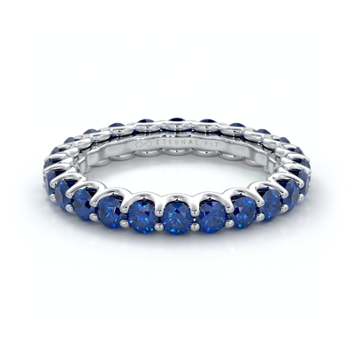Shop The Eternal Fit 14k 2.53 Ct. Tw. Sapphire Eternity Ring In Blue