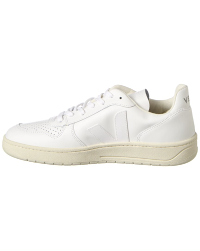 Veja Mens V-90 O.t Leather Extra White Trainers In White