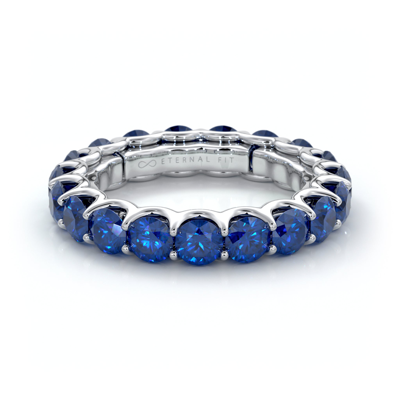 Shop The Eternal Fit 14k 3.60 Ct. Tw. Sapphire Eternity Ring In Blue
