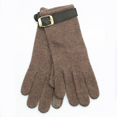 Portolano Tech Gloves With Leather Belt In Multi