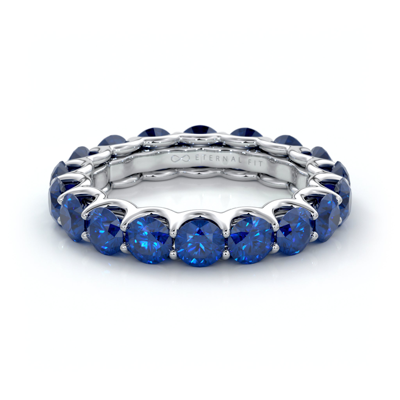 Shop The Eternal Fit Sapphire Eternity Ring In Blue