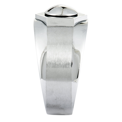 Shop Charriol Rotonde Stainless Steel Black Epoxy Band Ring In Silver