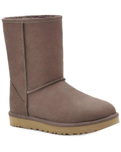 Shop Ugg Classic Short Leather Boot In Brown