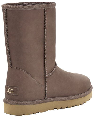 Shop Ugg Classic Short Leather Boot In Brown