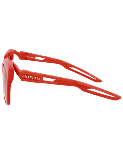 Shop Balenciaga Unisex Bb0025s 54mm Sunglasses In Red