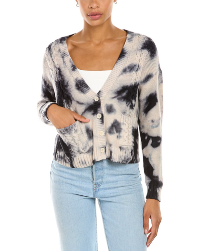 Shop Autumn Cashmere Cotton By  Tie-dye Cardigan In Grey